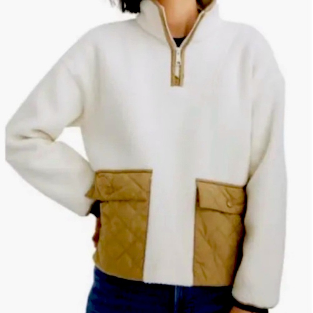 Madewell quilted fleece popover